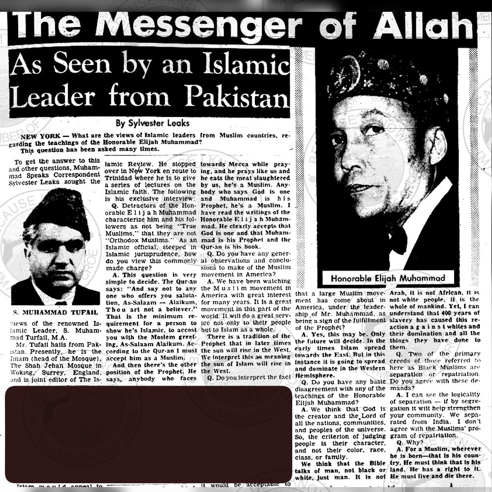 A look back #MuhammadSpeaks MAY 8, 1964
The Muslim World Respected Messenger Elijah Muhammad Greatly!

Support the archives, donate, share croe.org
#ElijahMuhammad #education #history #nationbuilding #NationofIslam #CROEArchives