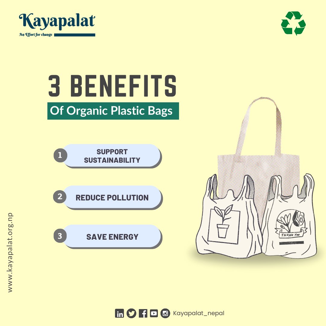 kayapalat_nepal's tweet photo. Let's make a conscious choice to reduce plastic pollution! Say no to single-use plastics and opt for cloth or alternative bags instead.
Together, we can make a big difference for our planet. 📷📷
#PlasticPollution #ChooseReusable #kayapalat #ClimateAction #kayapalatcampaign https://t.co/gQQm4Np4VR