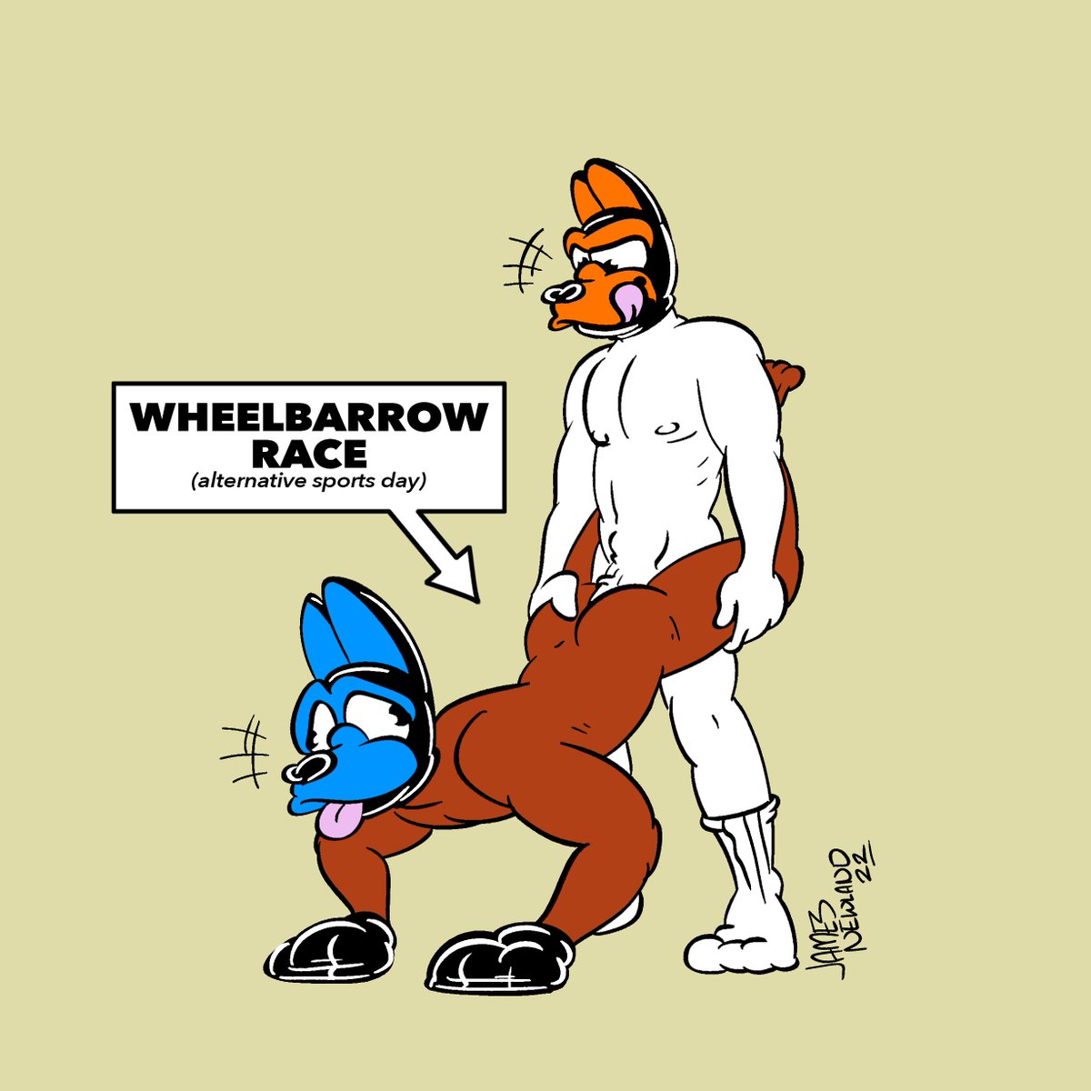 Let it be know that 'Wheelbarrow Racing' is considered an official Gay Sport. subscribestar.adult/spacepupsilver