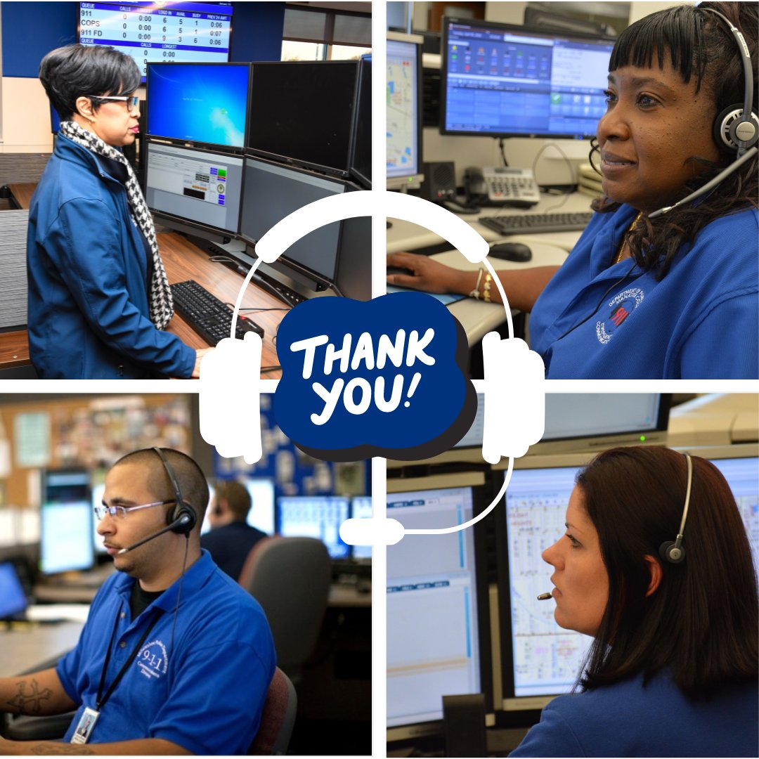 THANK YOU! 💛🎧 Approximately 240 million calls are made to 911 each year. During this National Public Safety Telecommunicators Week, join us in thanking a public safety professional – the first, first responder. #NPSTW