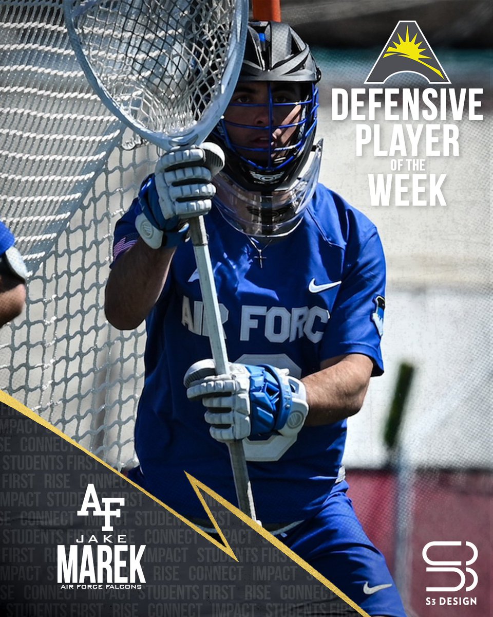 First Time #ASUNMLAX Defensive Player of the Week award winner! ⤵️🥍 🔵Jake Marek, @AF_Lax 📰 | asunsports.org/news/2024/4/16… #ASUNBuilt | #FlyFightWin