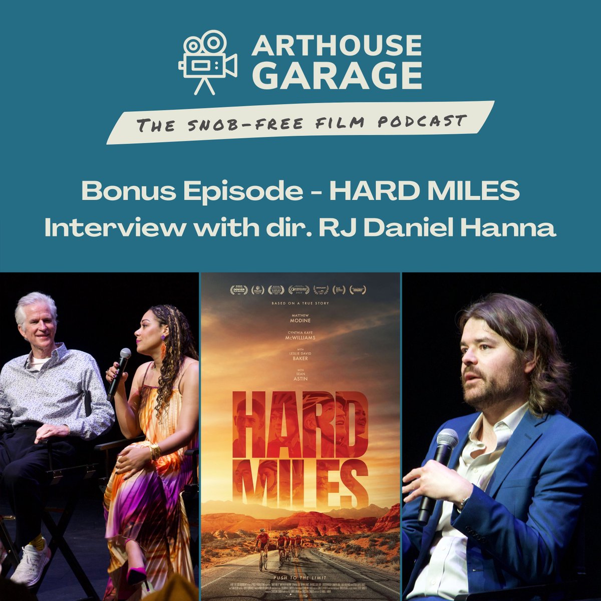 Arthouse Garage (@arthousegarage) on Twitter photo HARD MILES hits theaters Friday. AR filmmaker RJ Daniel Hanna stopped by the podcast to tell us all about it. The film stars Matthew Modine, Sean Astin, Leslie David Baker, and Cynthia Kaye McWilliams.
Listen in your podcast app or here: arthousegarage.com/podcast/hard-m…
<a href="/rjdanielhanna/">R. J. Daniel Hanna</a> HARD MILES hits theaters Friday. AR filmmaker RJ Daniel Hanna stopped by the podcast to tell us all about it. The film stars Matthew Modine, Sean Astin, Leslie David Baker, and Cynthia Kaye McWilliams.
Listen in your podcast app or here: arthousegarage.com/podcast/hard-m…
<a href="/rjdanielhanna/">R. J. Daniel Hanna</a>