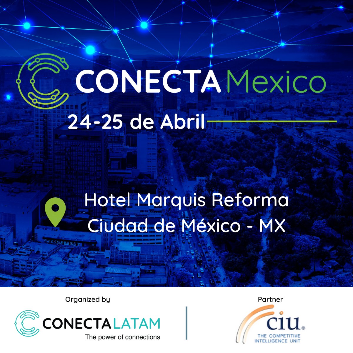 theciu's tweet image. 🚨Próxima semana, 24 y 25 de abril

Se llevará a cabo #ConectaMéxico2024 @conecta_latam 📡🌐🇲🇽

Espacio de actualización, debate, reflexión y networking para todos los ejecutivos del sector de telecomunicaciones de México 👨🏽‍💼🤝🏼

✍🏼Registro:

conecta-latam.com/event-details/…