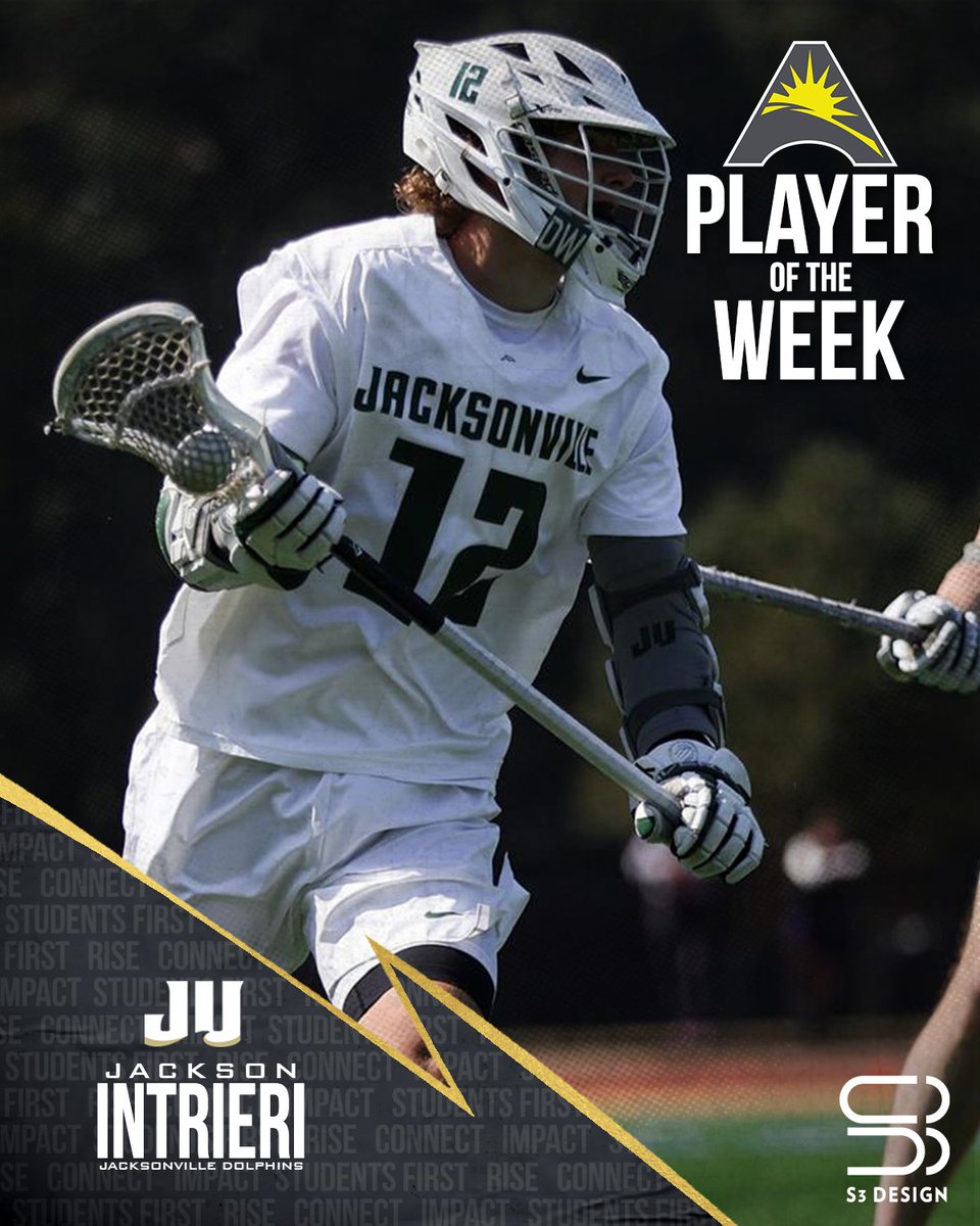 The latest #ASUNMLAX Player of the Week honor goes to...⬇️👀

🟢Jackson Intrieri, @JAX_MLAX

📰 | asunsports.org/news/2024/4/16…

#ASUNBuilt | #JUPhinsUp 🐬