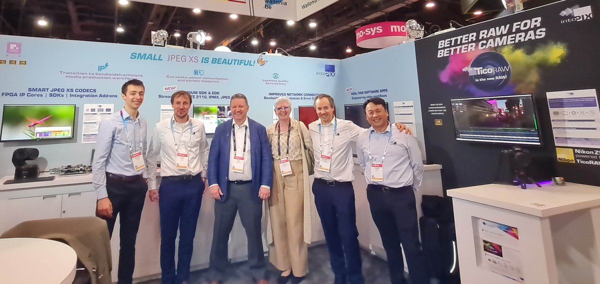 DAY3 at @NABShow The @intoPIX team is as excited as ever to welcome you to its booth C6025 to explore our #JPEGXS solutions that streamline live production & post-production workflows and for an exclusive look at the new 𝐓𝐈𝐓𝐀𝐍𝐈𝐔𝐌! Book a Meeting: zurl.co/1ZWm