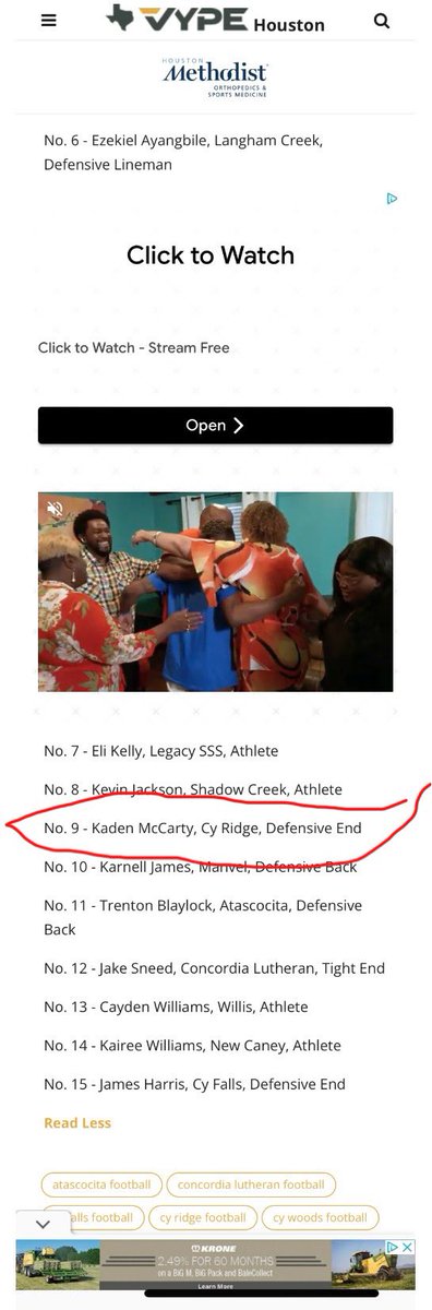 Thank @vypehouston, for having me as #9 in houston in their article, of the top 15 football players in the class of 2027 @_CoachSkipper_ @coachshanle @RamNationCRHS @Jimmy_UTFB @JoeyMcGuireTTU @CoachWEFritz @CoachZFitch @jkbtjc_53 @wesley_fritz @Jake_Pittman11 @rajesh_murti…