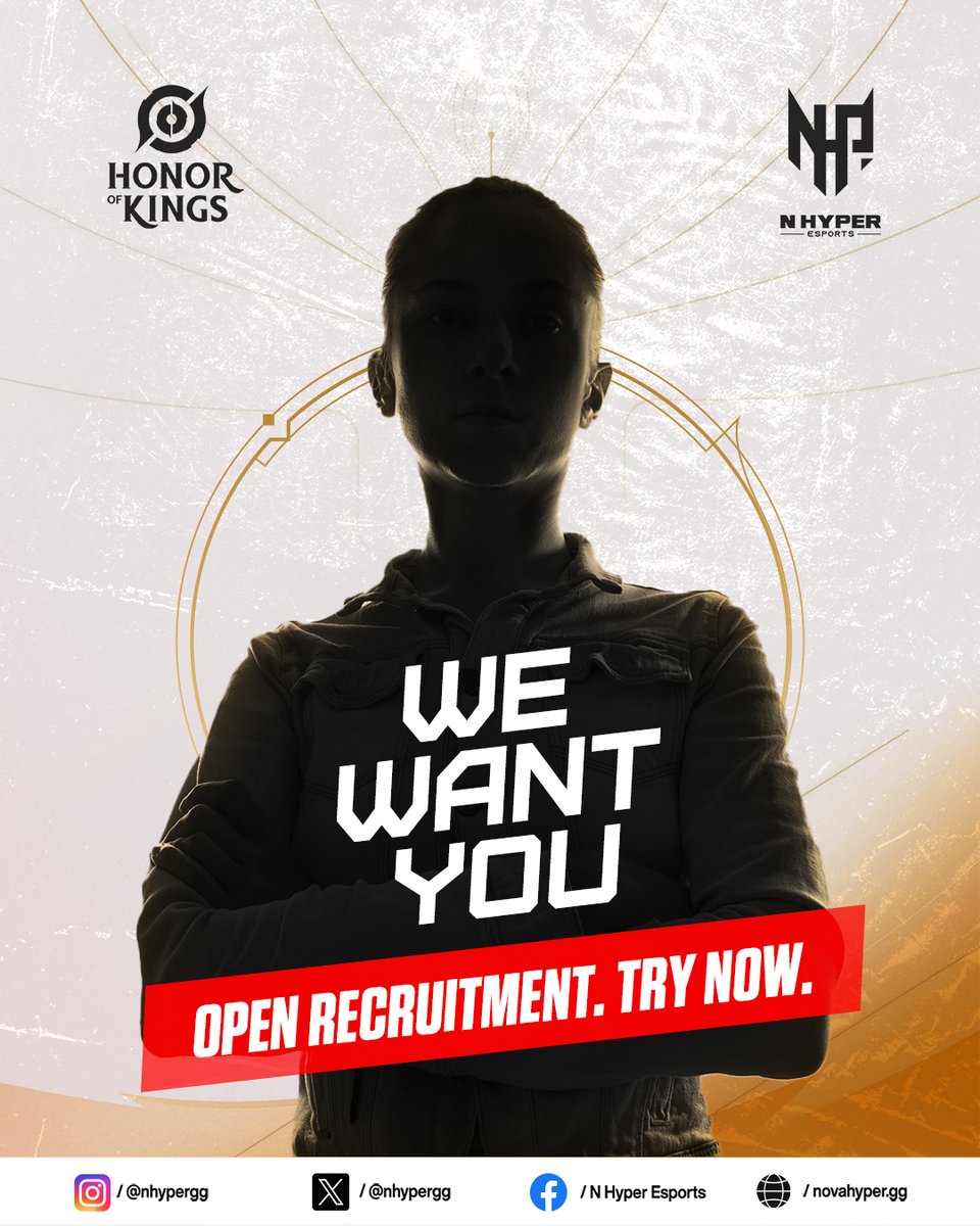 🎮N Hyper Honor of Kings (NHP HOK) seeks top-tier talent to bolster our professional gaming team. Are you ready to compete with the best of the best? Here's your chance! 🚀Apply now via our application form: forms.gle/d6r1wFHGf36yHv… 📅The deadline is April 30th! #RunItHyper #HOK