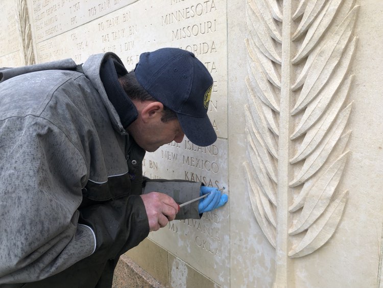📸 Thanks to the work of the @dodpaa, the remains of Sgt. John O. Herrick were accounted for in 2023. 🏵️ A new rosette has been added to the Tablets of the Missing at Normandy American Cemetery, where his name is permanently memorialized. We remember him. 🙏