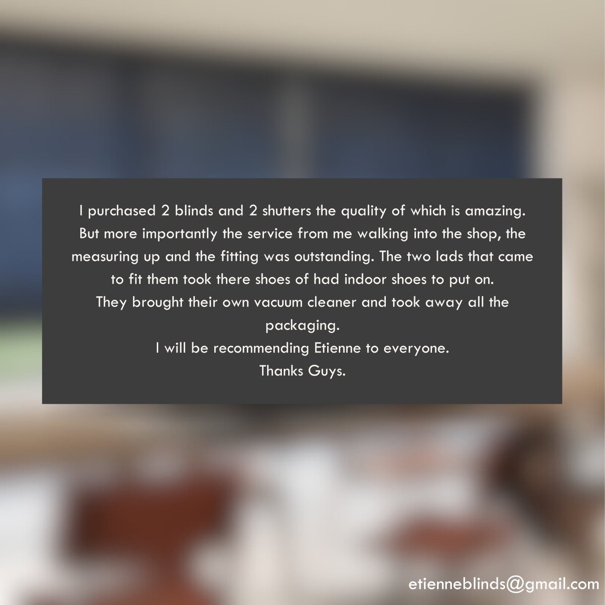 Thank you Sandra for taking the time to leave us a wonderful review  🌟

#Buxton #HighPeak #Chesterfield #LuxaflexUK #Luxaflex #PowerView #WindowTreatments #WindowBlinds #SustainableDesign #WhaleyBridge #Disley #Glossop