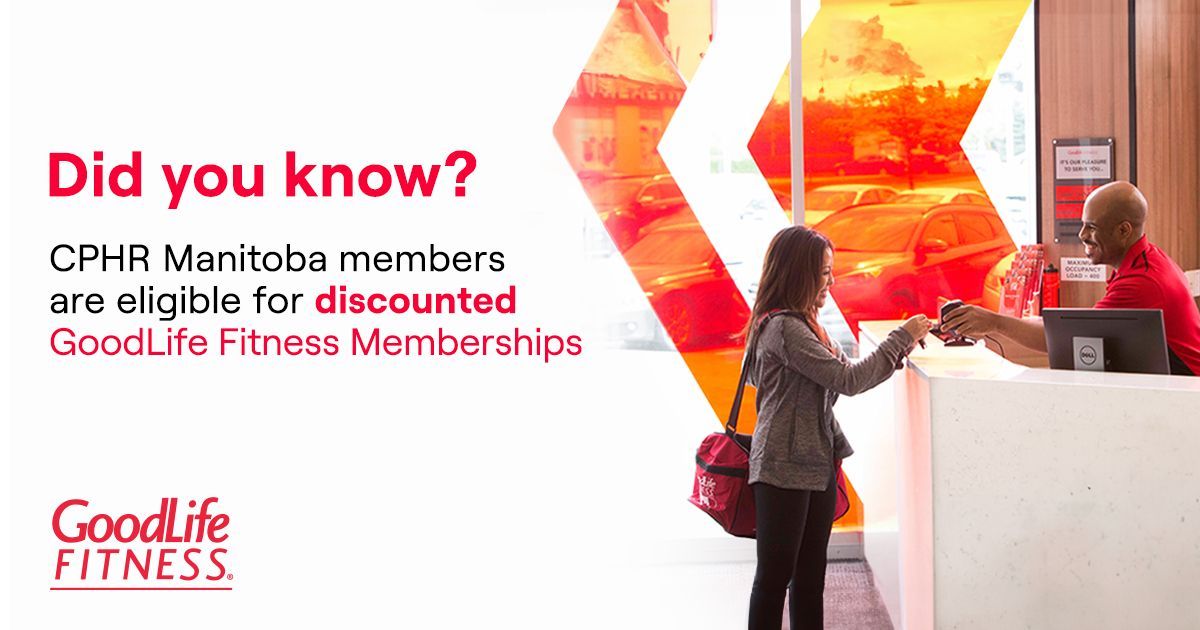 Did you know CPHR Manitoba members are eligible for discounted GoodLife Fitness Memberships? Learn more here: buff.ly/43wxnzQ