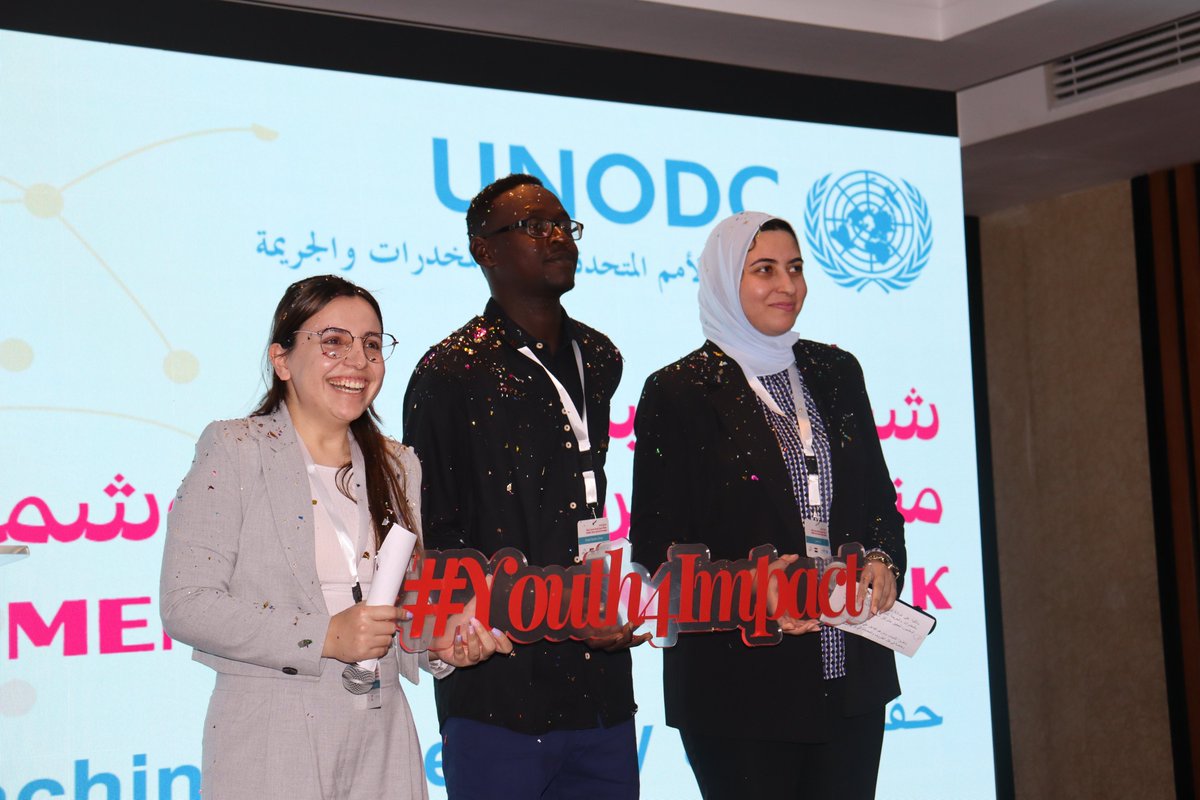 UNODC_ROMENA's tweet photo. FOR YOUTH WITH YOUTH BY YOUTH ⚡️

@UNODC has launched the MENA Youth Network to empower youth as active agents of change against drugs, violence &amp; crime

34 #youth from Algeria, Egypt, Lebanon, Libya, Palestine &amp; Sudan

🔗 Press release: https://t.co/zHfMv1zboH

#Youth4Impact https://t.co/TVsug6W3yO