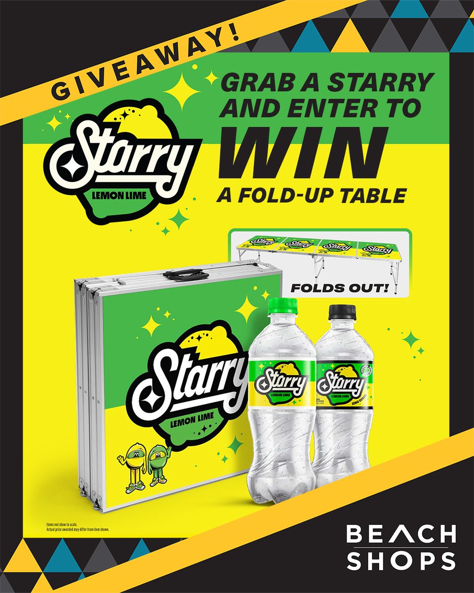 Grab a Starry and enter to win a fold up table, perfect for your next party.
 
Scan the QR code to enter today! Giveaway ends April 26th.
 
#Giveaway #Starry