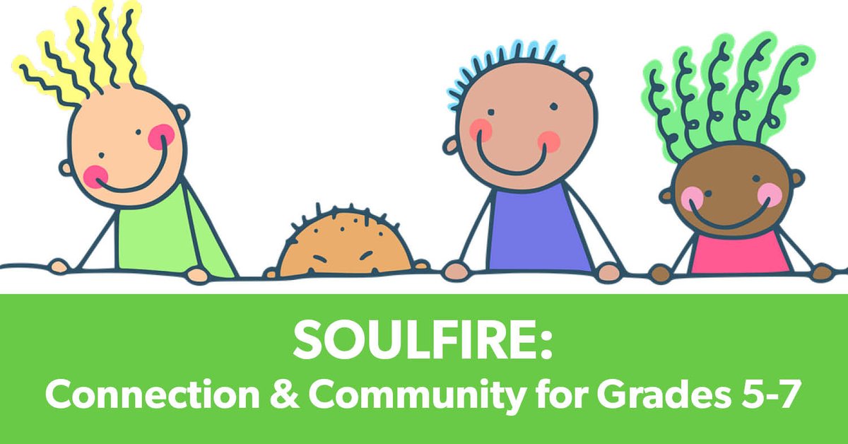 Join us for Soulfire: Connection and Community for Grades 5-7 on Wednesday, April 17! Kids can drop-in anytime between 4-5:30 to explore mental health and community connection in a fun, supportive environment. No registration required! More info here: ow.ly/L8ty50RbIRN