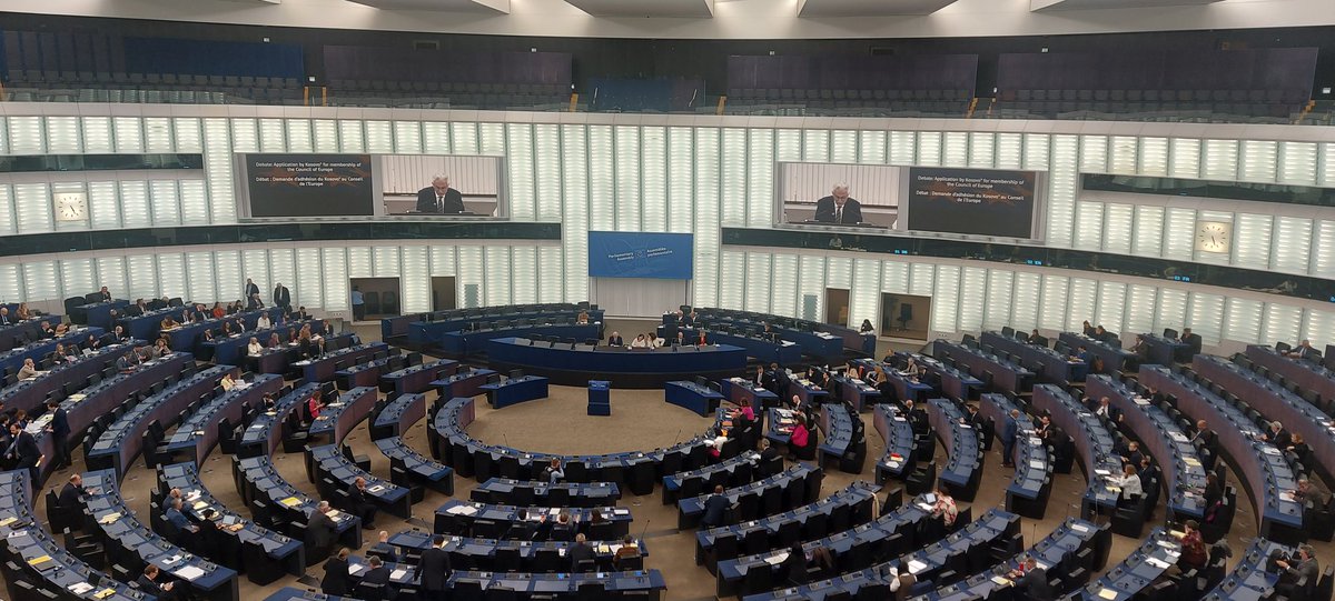 The positive Opinion for 🇽🇰 membership in @coe has just been approved by @PACE_News It recommends full membership, as a European state, without any added preconditions. This strong democratic support is a clear call for 🇽🇰's full membership in May.