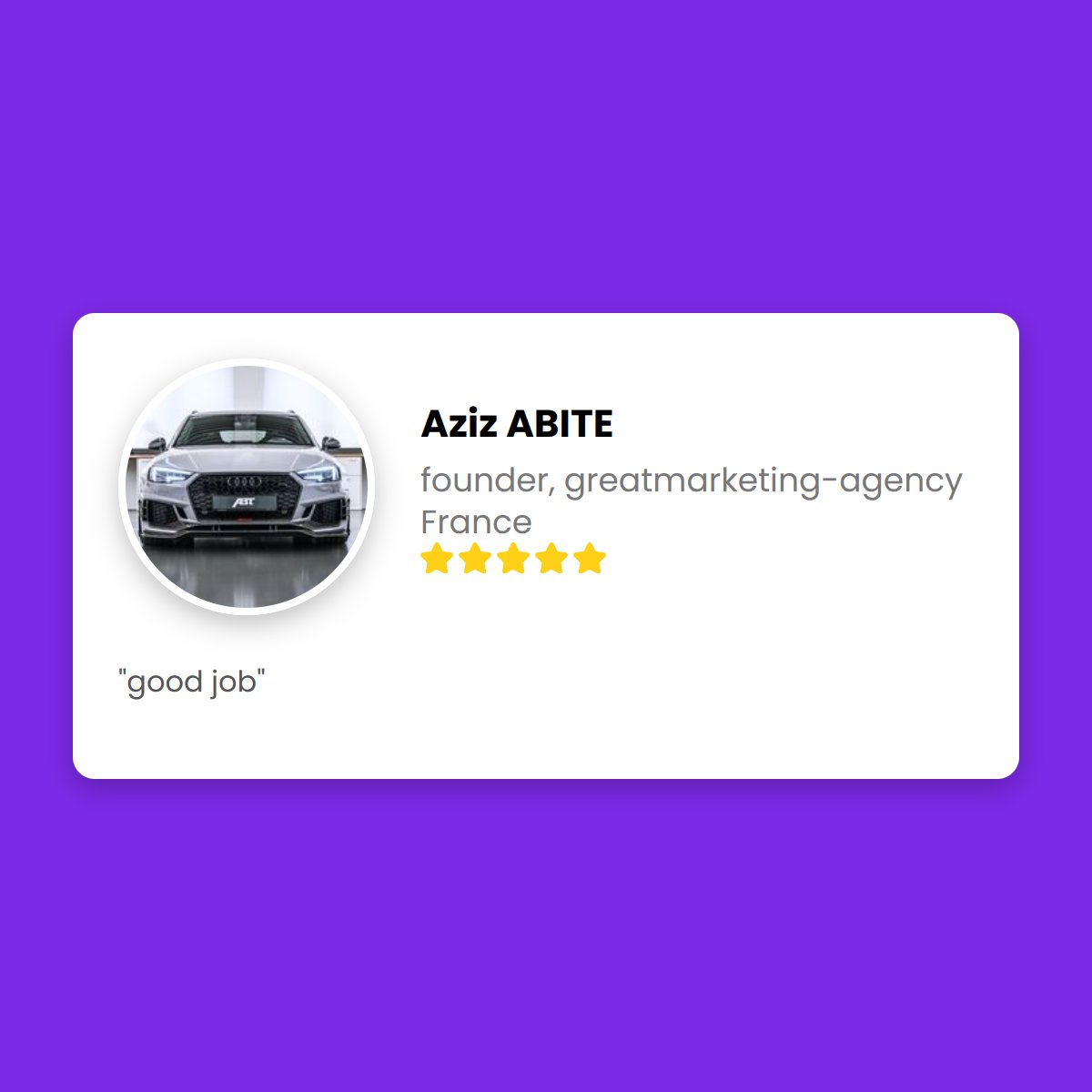 ❤️ Feedback signé Aziz ABITE
