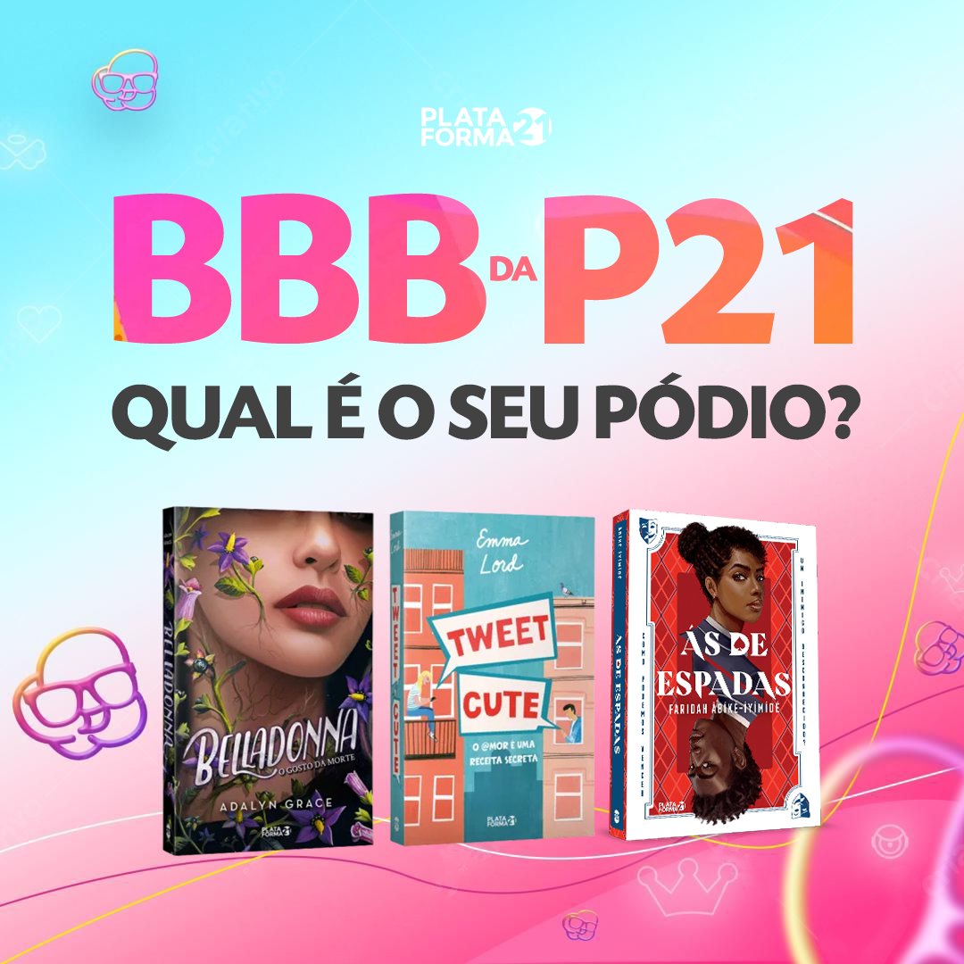 Clima de final de BBB, então me diga: no BBB da P21, qual é o seu ranking? Sim, eu sei que essa pergunta é difícil, mas você só pode escolher um livro. 🏆

Pense bem e conta aqui nos comentários.

#plataforma21