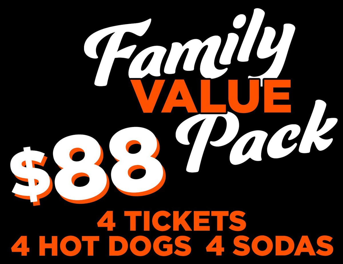 4 🎟️, 4 🌭, 4 🥤 = $8️⃣8️⃣ Grab your Family Value Pack for Sunday, April 21st and close out the regular season with us at home! fevo-enterprise.com/group/Aprilfam…