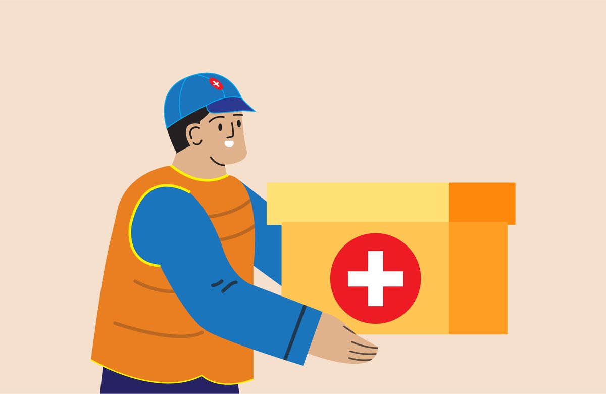 Flat community helper first aid box giving illustration

#care #carejobs #actsofkindness #neighborhoodnip #community #support #humility #humilitycheck #illustration #firstaid #help #charity #donation #donations