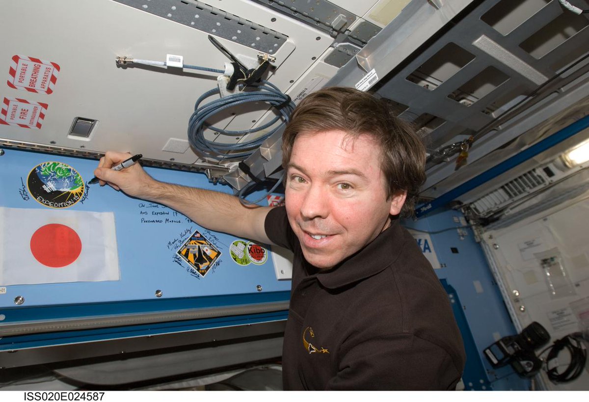 #ASEspotlight: Michael Barratt 💫 ASE member Barratt signed the Expedition 19 patch in the Kibo laboratory of the @Space_Station in July 2009. Fun fact: He enjoys boat restoration and nautical history! Happy 65th birthday, Mike! 🎉