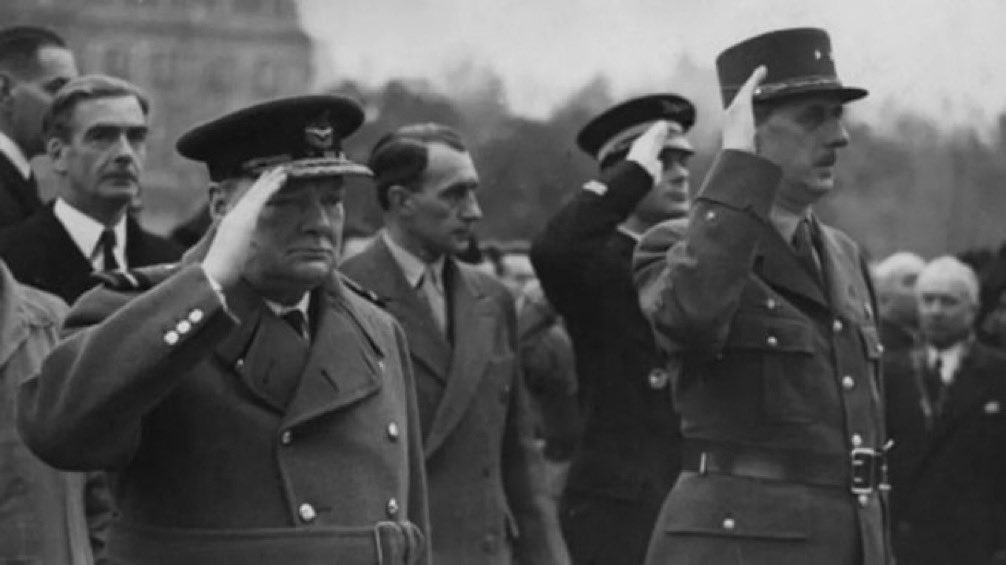 On the death of Sir Winston Churchill, Charles de Gaulle wrote to Churchill's wife Clementine, 'Dans le grand drame, il était le plus grand.' Translated, it means 'in the great drama, he was the greatest.'