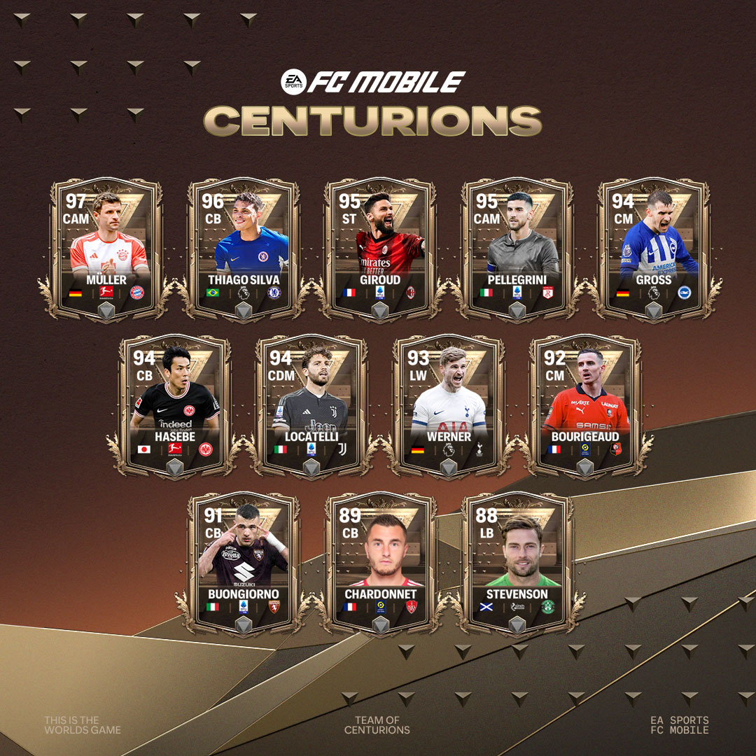 Veterans who never hesitate to give it 💯 for the badge. Team 3 of Centurions launches Thursday UTC in #FCMobile. What do you think to these players? Anyone you want to add? @tutiofifa @minusfcmobile @Jacobek08 @Wolfman__HD @rkreddyEAFC @EL_PROFE_FIFA @FcBrownYT @khoonigamingg…