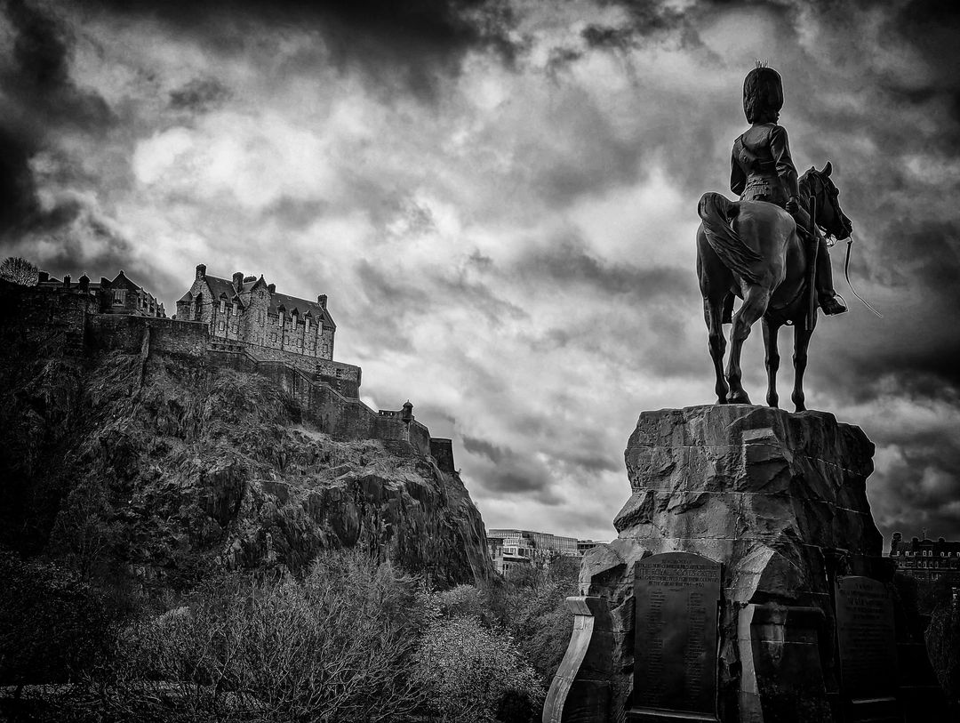 'On the summit, hard and clear like an equestrian statue upon its pedestal, was a mounted soldier, dark and stern, his rifle poised ready over his forearm.' - The Hound of the Baskervilles, Arthur Conan Doyle