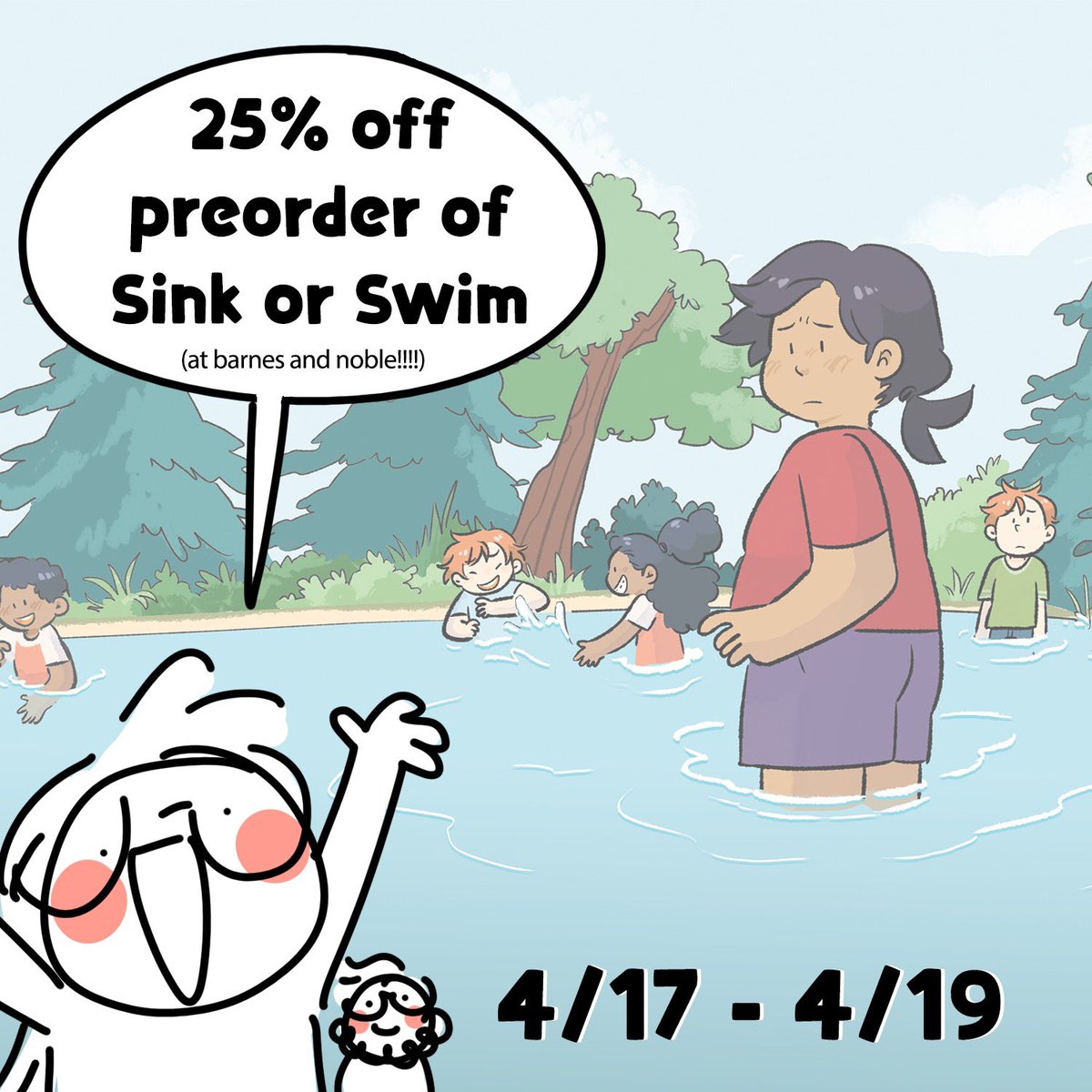 have you preordered sink or swim yet? No? Are you a Barnes and Noble member? Yes? Then you’re in luck!! Members get 25% off all pre-orders from 4/17-4/19. Wow!!!!! If you haven’t preordered our book, you might be able to snag a tasty deal!!!! Yahoo!!! tinyurl.com/Sosbn