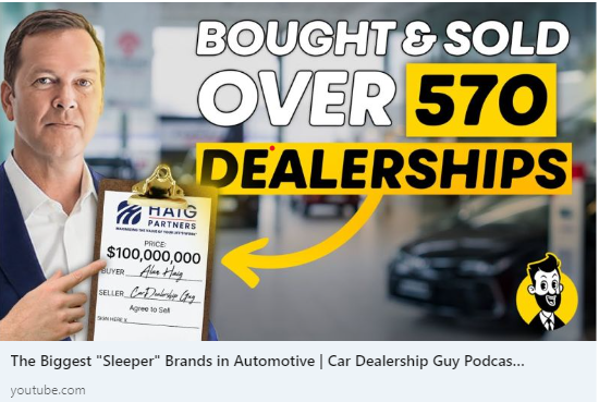 HaigPartners's tweet photo. If you have been wondering how Alan Haig got into buying and selling dealerships early in his career with @AutoNation - or just want to hear the discussion with @GuyDealership on what makes the car business so special... https://t.co/RuGrVCuevv