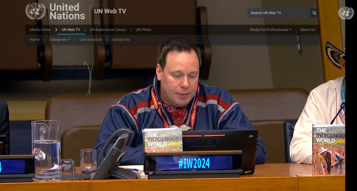 IWGIA's tweet photo. "It's more than just the use of land, our whole culture is carried by the land." - Eirik Larsen, Member, Sámi Parliament @eiriklarsen 

Speaking at #UNPFII2024 at our Indigenous World 2024 launch event

Watch here: https://t.co/9W3tUzF8Ly

#IndigenousPeoples https://t.co/KRXoZ6AQ5b