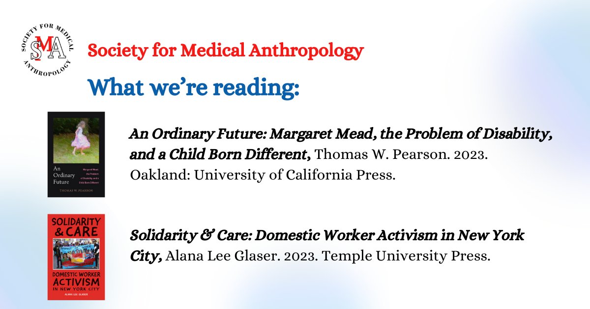 American Anthropological Association (@americananthro) on Twitter photo This month, we partnered with the Society for Medical Anthropology (SMA, <a href="/SocMedAnthro/">SocietyMedAnthro</a>) to provide a few resources recommended by SMA Board members to support work relating to medical anthropology.
Here are a few recommendations for what to read to this month! This month, we partnered with the Society for Medical Anthropology (SMA, <a href="/SocMedAnthro/">SocietyMedAnthro</a>) to provide a few resources recommended by SMA Board members to support work relating to medical anthropology.
Here are a few recommendations for what to read to this month!