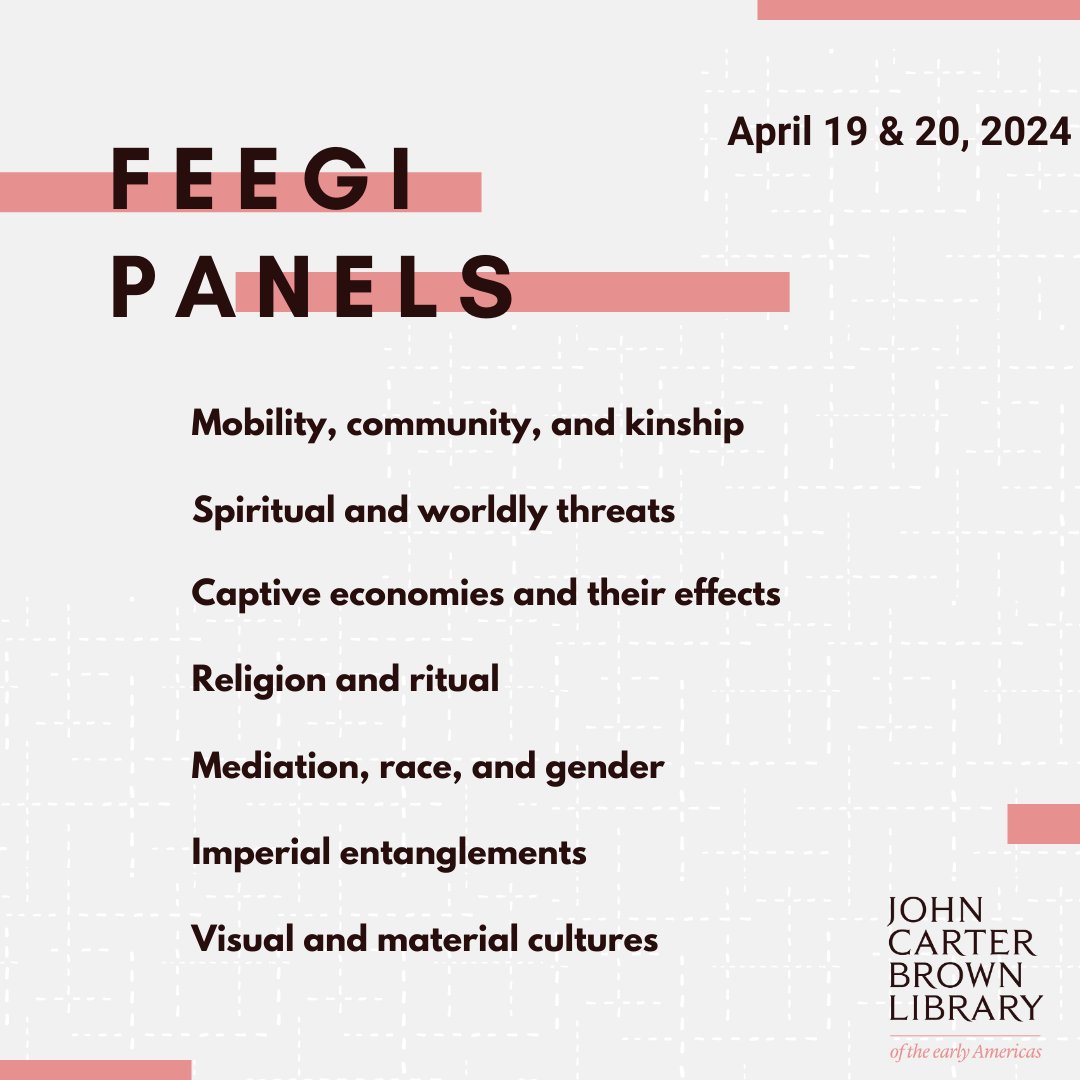 The JCB will host FEEGI, the Forum on Early-Modern Empires and Global Interactions, later this week. Explore the full program here: feegi.org/uploads/3/5/4/…