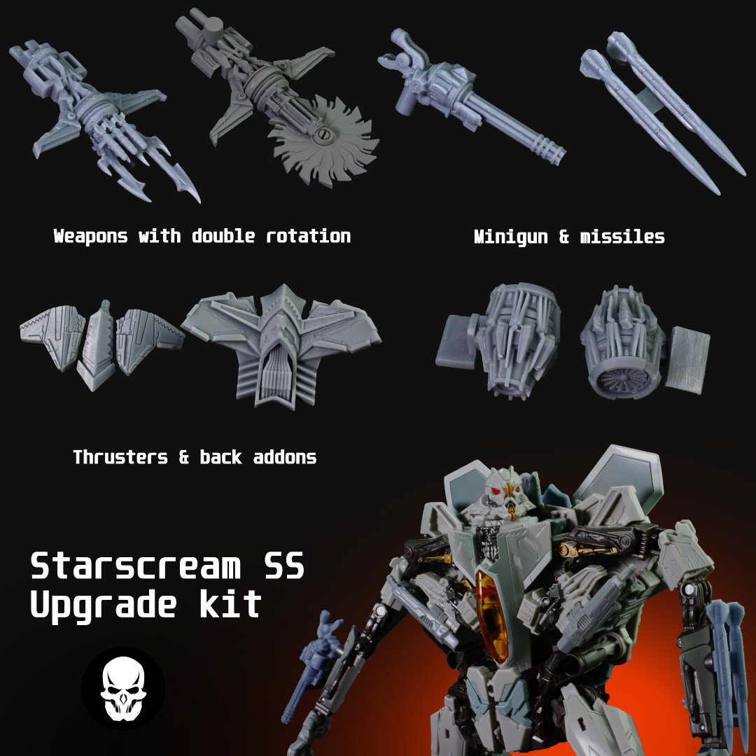 GeminusStudio's tweet photo. New upgrade kit available for starscream SS. https://t.co/oUdWMdhKUi

#transformers #StudioSeries #decepticon #Patreon3D #3d #3DModel #custom #customfigure #toy #toycollector #starscream https://t.co/M3pdwruUiU
