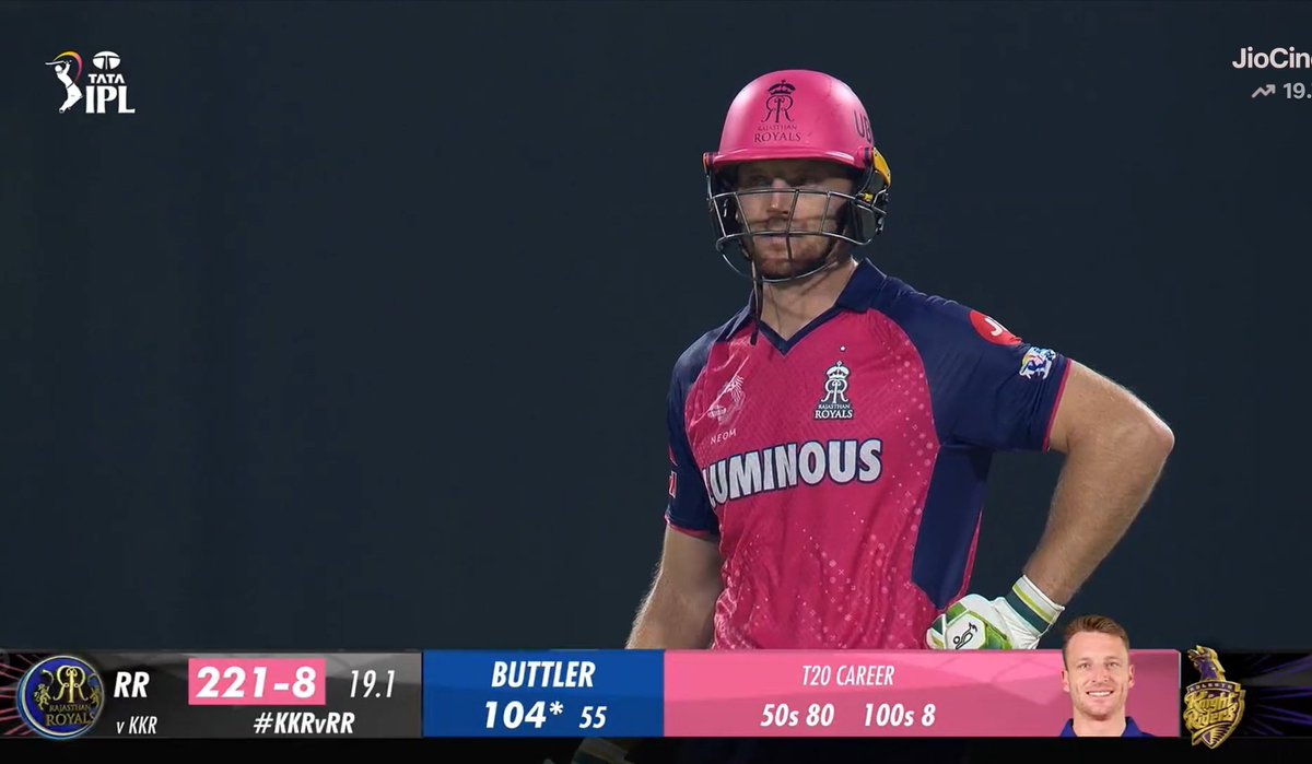 BUTTLER IS THE FIRST PLAYER TO SCORE 3 CENTURIES IN IPL CHASE ..!!

#KKRvRR