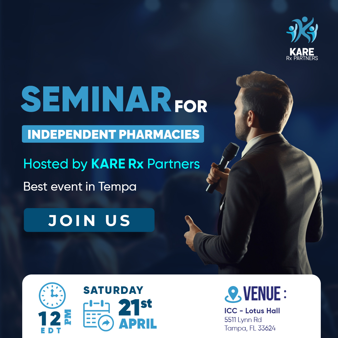 KareRxPartners's tweet photo. Ready to revolutionize your #pharmacy business? Join us for an exclusive #seminar hosted by KARE Rx Partners!.   

Don't miss out – reserve your spot now! https://t.co/AfHY7Awb30 

#karerxseminar #independentpharmacy #pharmacysuccess #karerxpartners #healthcare #pharmacyevent https://t.co/ugcZLpdq03