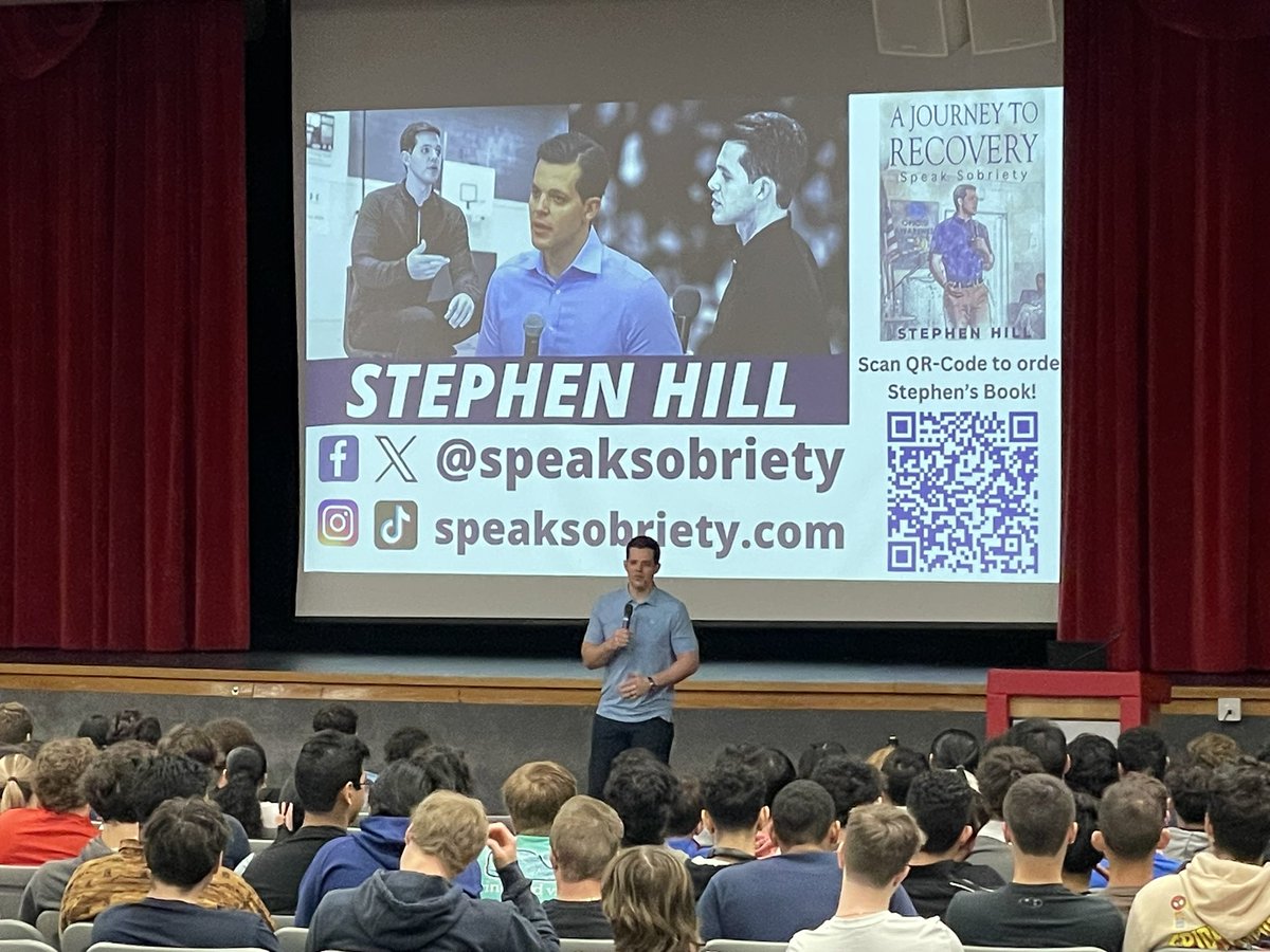 Thank you to Stephen Hill for sharing his story with our Seniors. Inspiring conversation around making good healthy decisions and using your resources when needed for support!