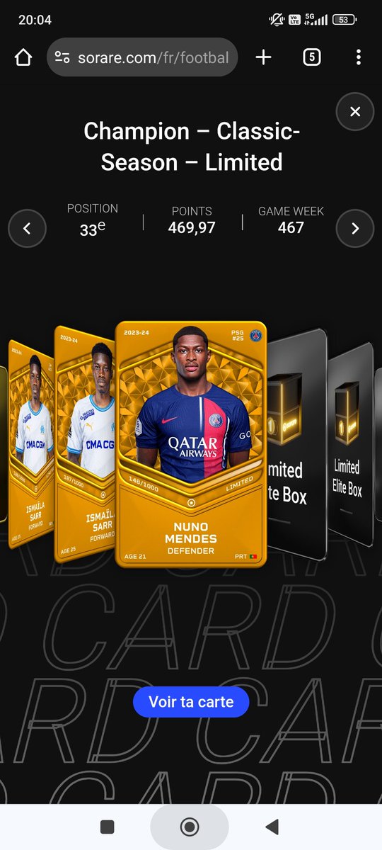 reignansorare's tweet photo. Hello @a_GrizZi @EnPaulPosition deux fois la même carte en reward , c'est eligible à un swap ? https://t.co/O0NpZm9qLM