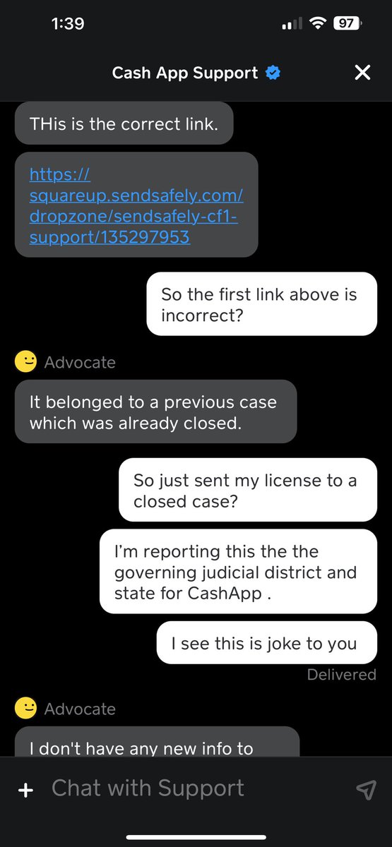 MiamiBossLady's tweet photo. @CashApp made sure to take my request for a joke and my personal information was sent to have my name corrected was not resolved. https://t.co/o3AdYeK9y1