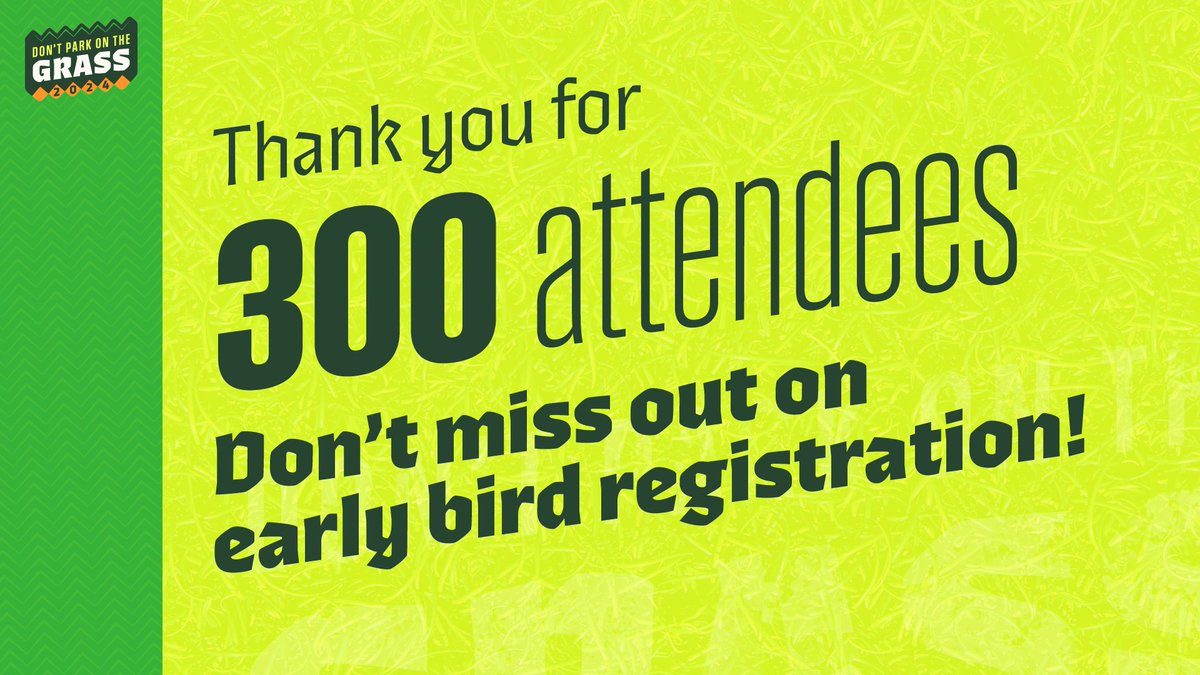 300 early birds are fixing to get a parking ticket at #DPG24 in Seattle. Thank you for your enthusiastic support—and remember, it's not too late to join them and save!