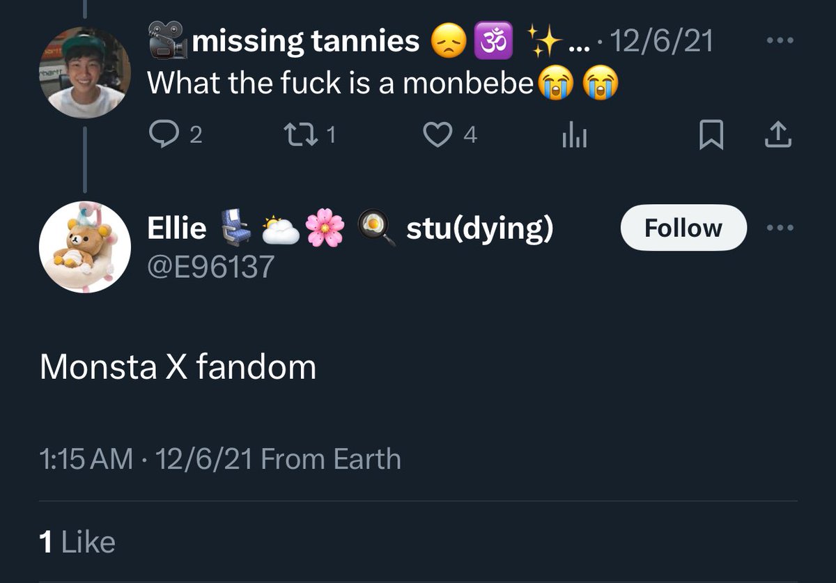 now why would you do this to yourself? you clearly know who monsta x is like you even told someone it was monsta x on their notebook AND you even know their fandom name too!! you talk a looooot about monsta x (since 2021) for someone who claims to not like them :)