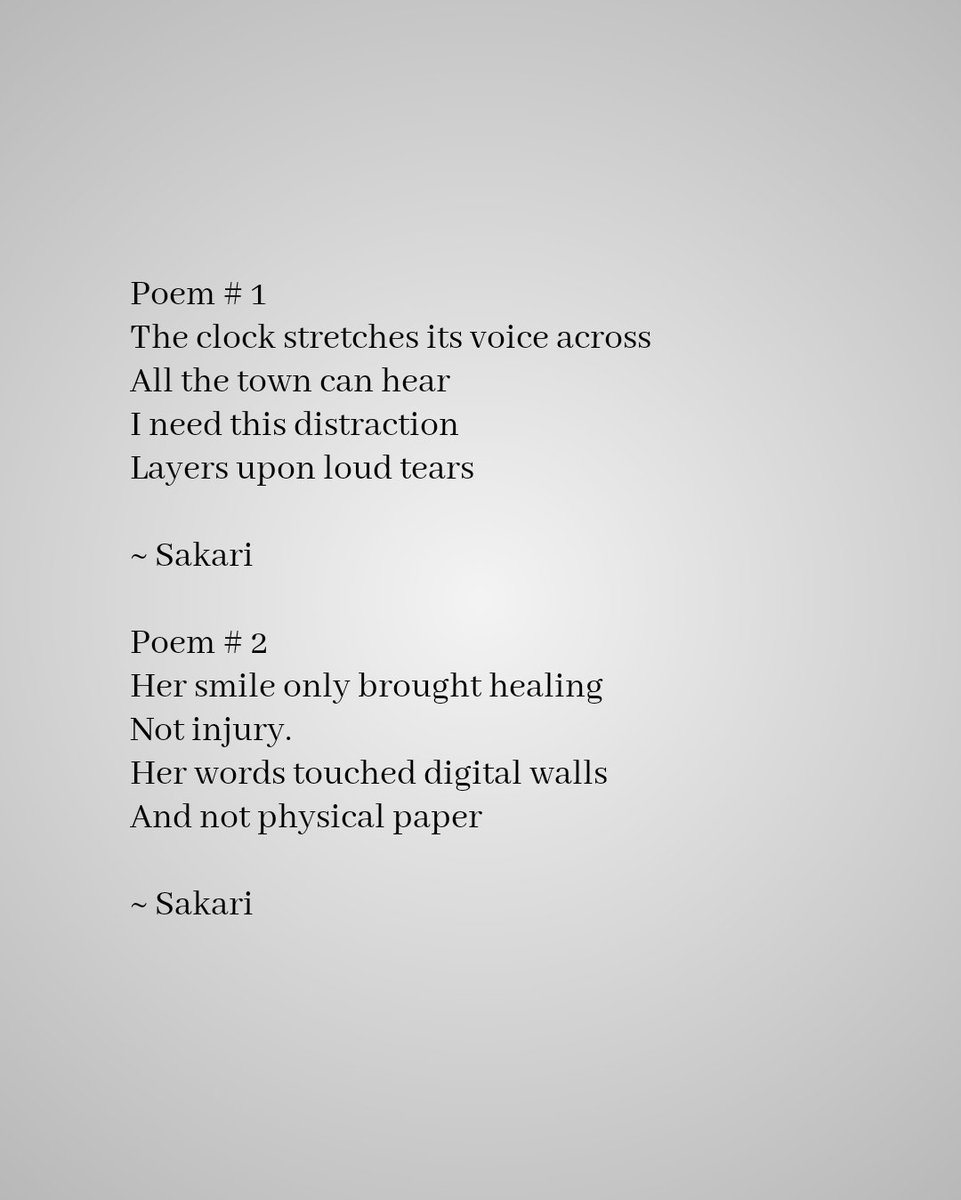The Poet Sakari tweet media