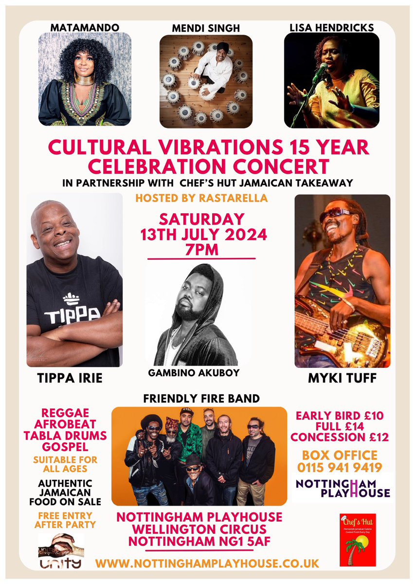 Rastarella L Falade - Cultural Vibrations (@rastarella) on Twitter photo Come up my Cultural Vibrations 15 year celebration concert at <a href="/NottmPlayhouse/">Nottingham Playhouse</a> on Saturday 13th July - nottinghamplayhouse.co.uk/events/cultura… <a href="/tippairie7665/">Tippa irie</a> <a href="/MykiTuff/">Myki Tuff</a> #notts #livemusic #representation Come up my Cultural Vibrations 15 year celebration concert at <a href="/NottmPlayhouse/">Nottingham Playhouse</a> on Saturday 13th July - nottinghamplayhouse.co.uk/events/cultura… <a href="/tippairie7665/">Tippa irie</a> <a href="/MykiTuff/">Myki Tuff</a> #notts #livemusic #representation