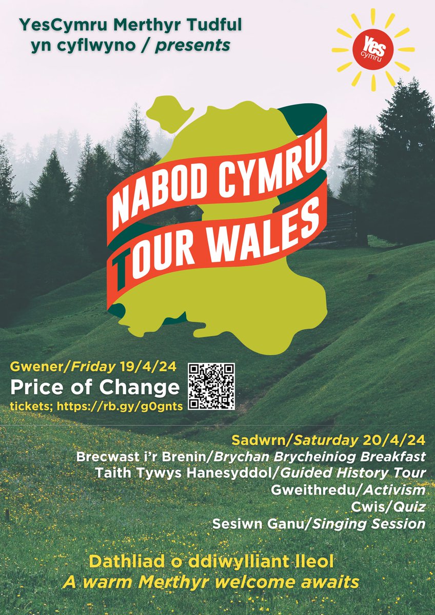 Big weekend of events for @YesCymru members with #NabodCymru Come along, all welcome #Annibyniaeth