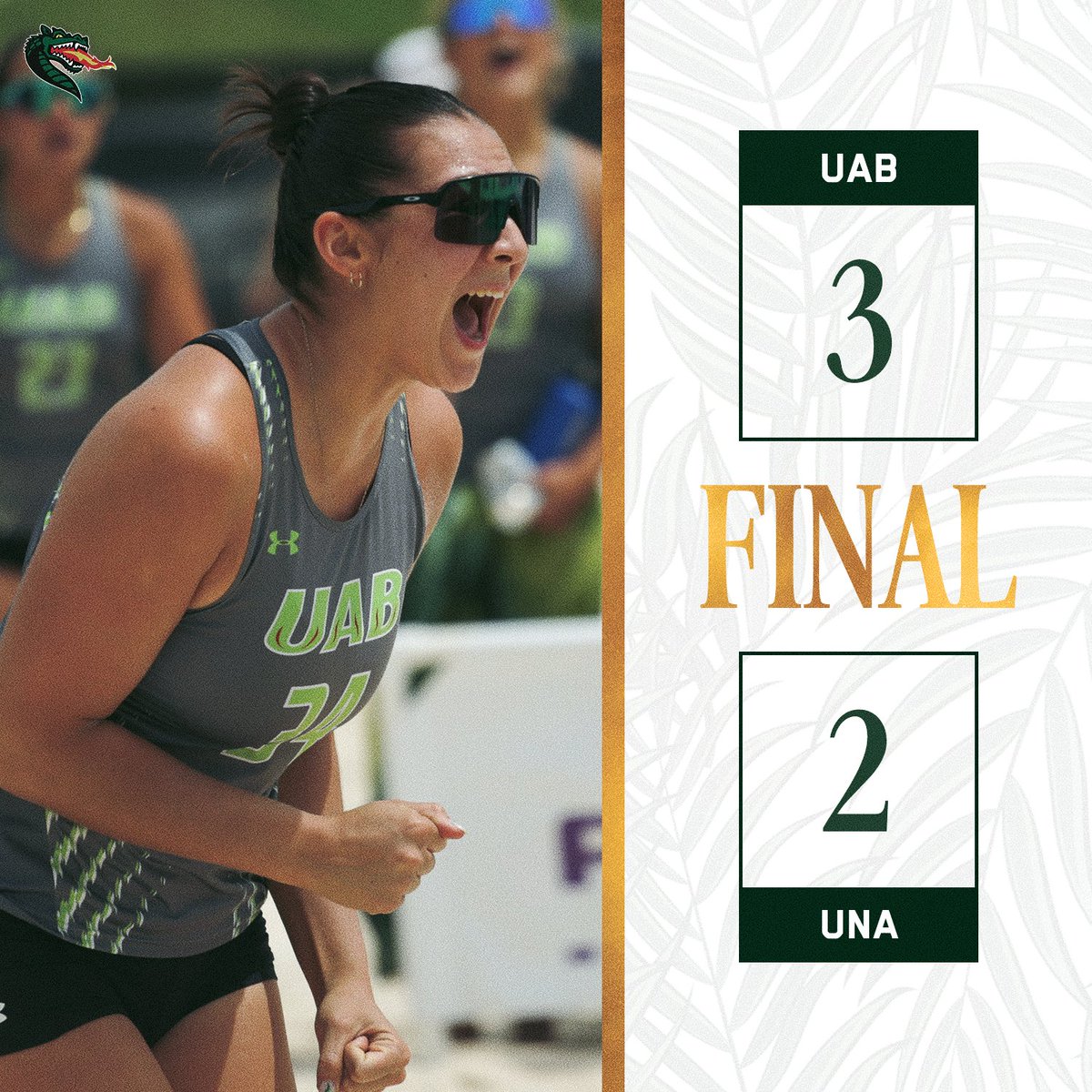 𝐒𝐖𝐄𝐄𝐓 𝐑𝐄𝐕𝐄𝐍𝐆𝐄!! Jessica Ennis and Isabel Day win a three-set match on Court 2 to clinch a 3-2 victory for UAB over North Alabama!! #WinAsOne