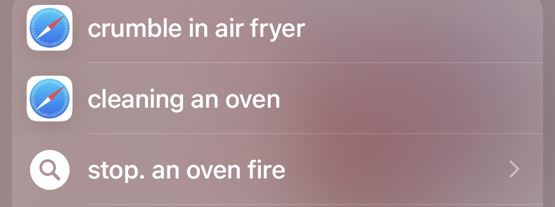 making a crumble went well