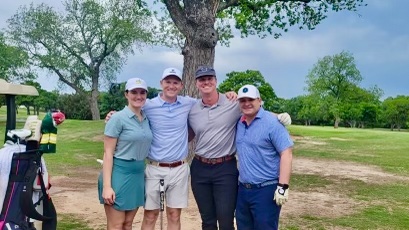 At our annual golf tournament and BBQ, here is Elizabeth Rau (L), Clark Collier (second from left) and the team from Silver Sponsor @Matador_MTDR. Thank you! via @karringham #energy #TXenergy #Oil