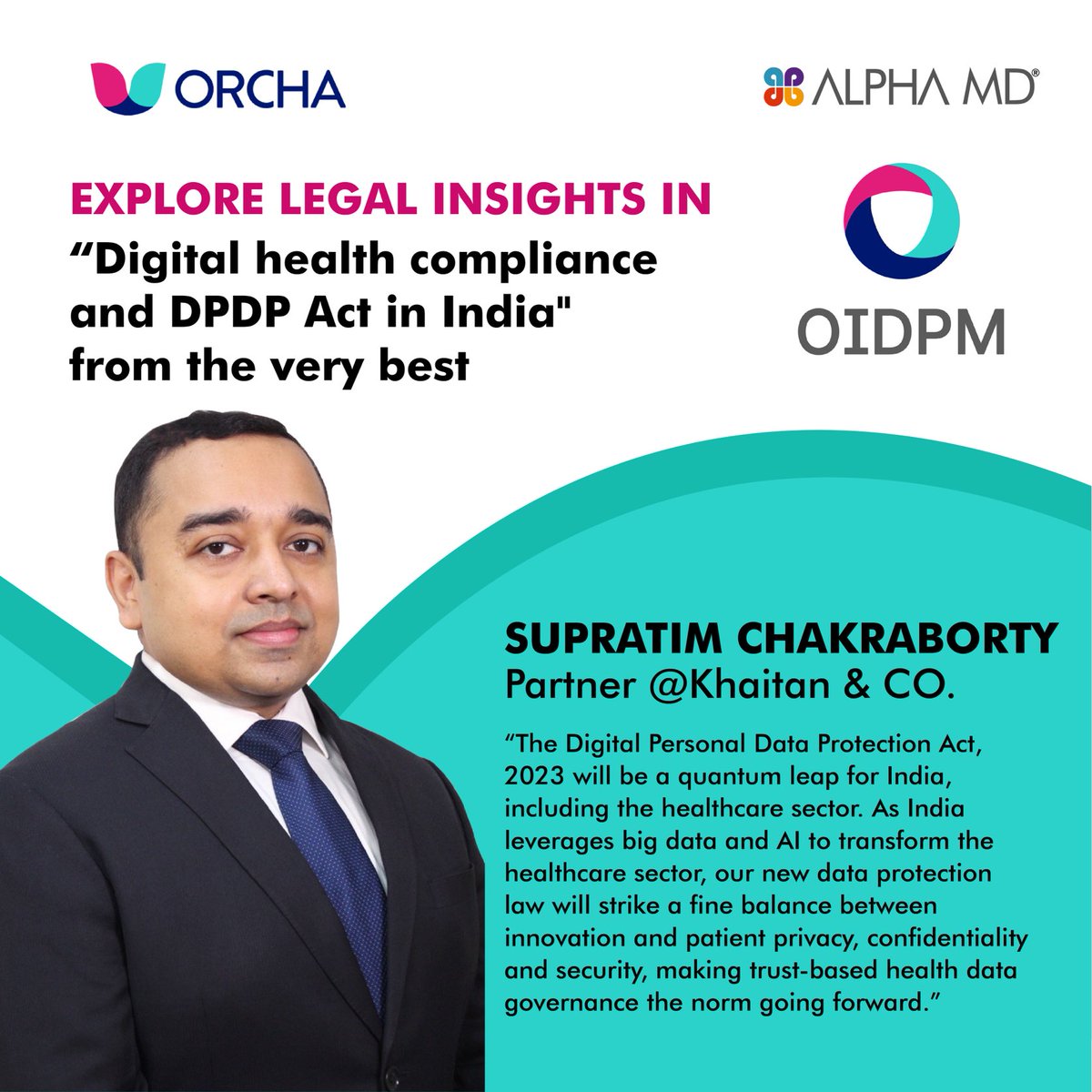Understanding your legal obligations and ensuring #compliance under the new #DPDPAct of India is paramount when handling sensitive #patientdata. Join us as we delve into the intricacies of #dataprotection laws and discuss strategies to remain compliant. #OIDPM