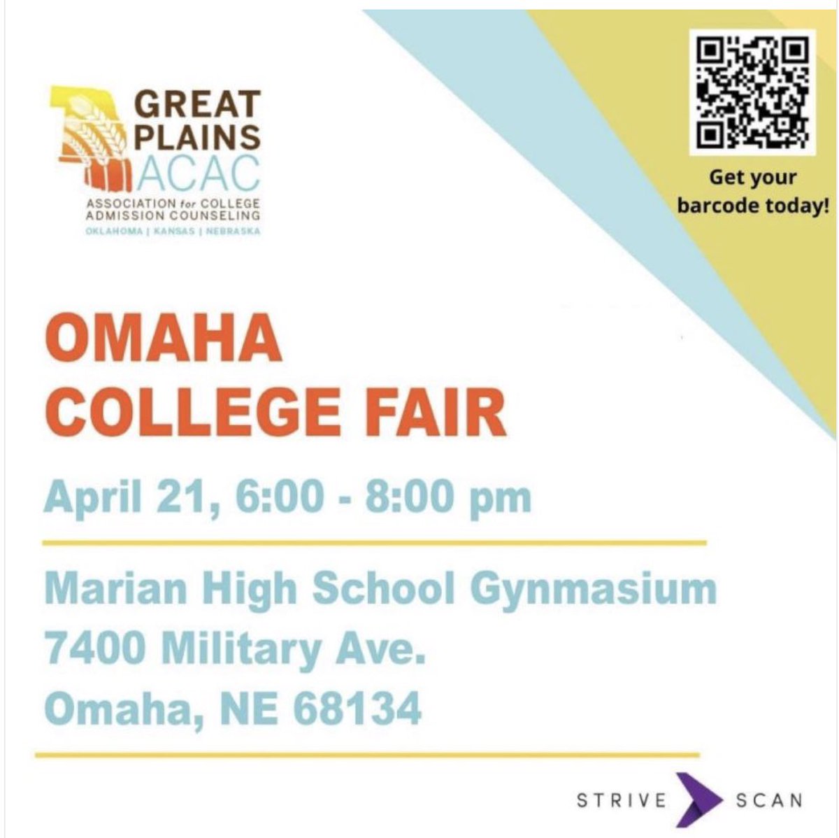 Wonderful event to learn more about some great colleges! Register for a barcode to more easily connect with colleges: app.strivescan.com/students