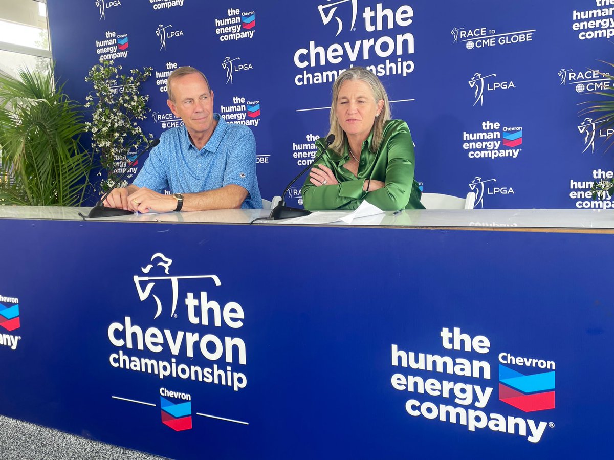 LPGA Commissioner Mollie Marcoux Samaan and Chevron CEO Mike Wirth announce the purse for this year's event will increase from $5.2 to $7.9 million. The winner will take home $1.2 mil and Chevron is extending their sponsorship to 2029.