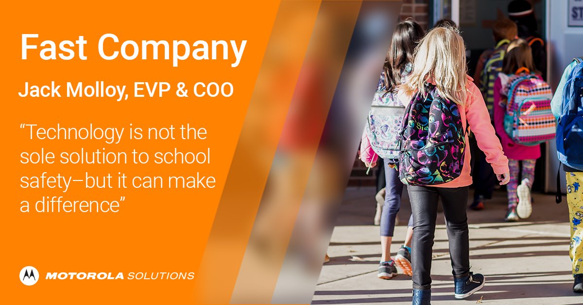 In a new article published in @FastCompany, EVP & COO Jack Molloy shares how technology can detect threats, accelerate incident response and empower collaboration to help keep schools safe. Read the full article: bit.ly/4d2IQvh #SaferSchools #SchoolSafety