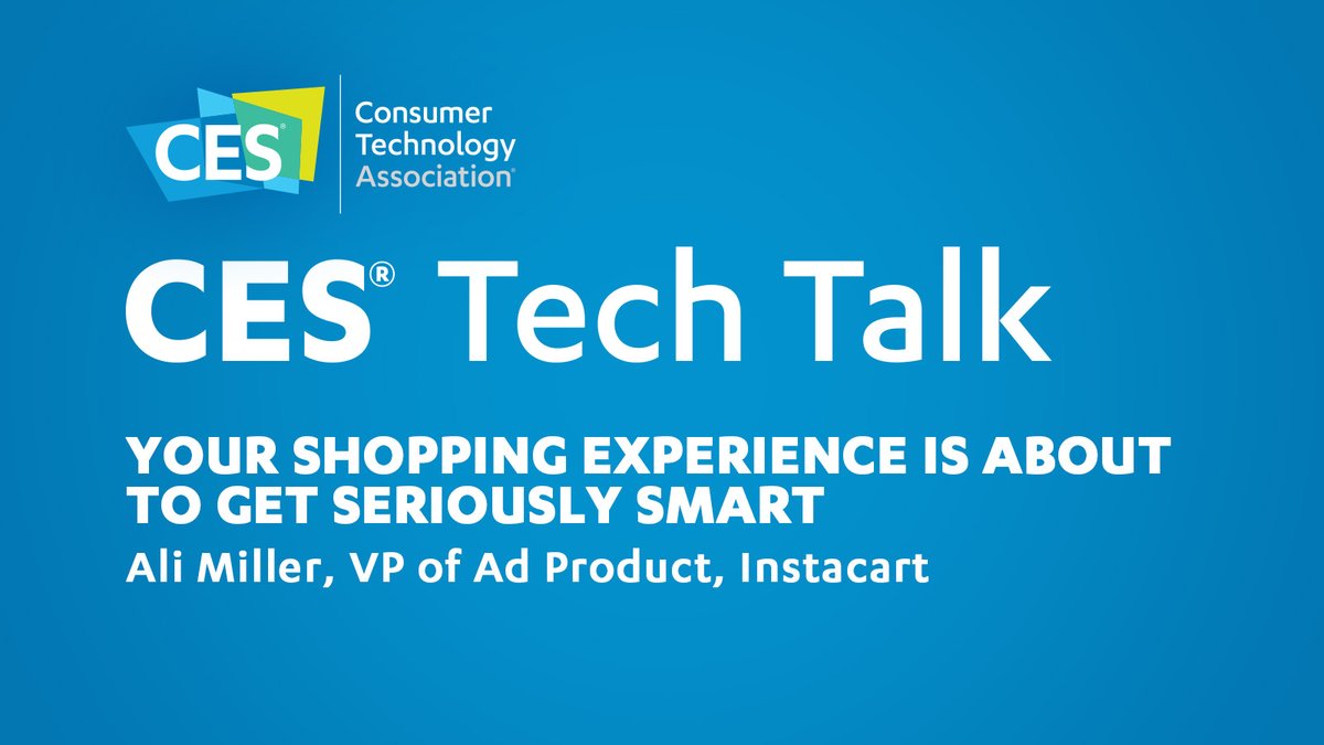 This week on #CESTechTalk, @JamesKotecki is joined by @Instacart VP of Ad Product Ali Miller to discuss the future of smart shopping, from AI-powered smart carts to a game-changing partnership with Google 🛒 Listen here: ces.tech/events-program…